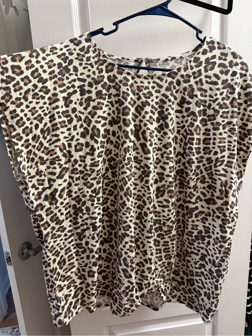 Women's Leopard Print Short Sleeve Top